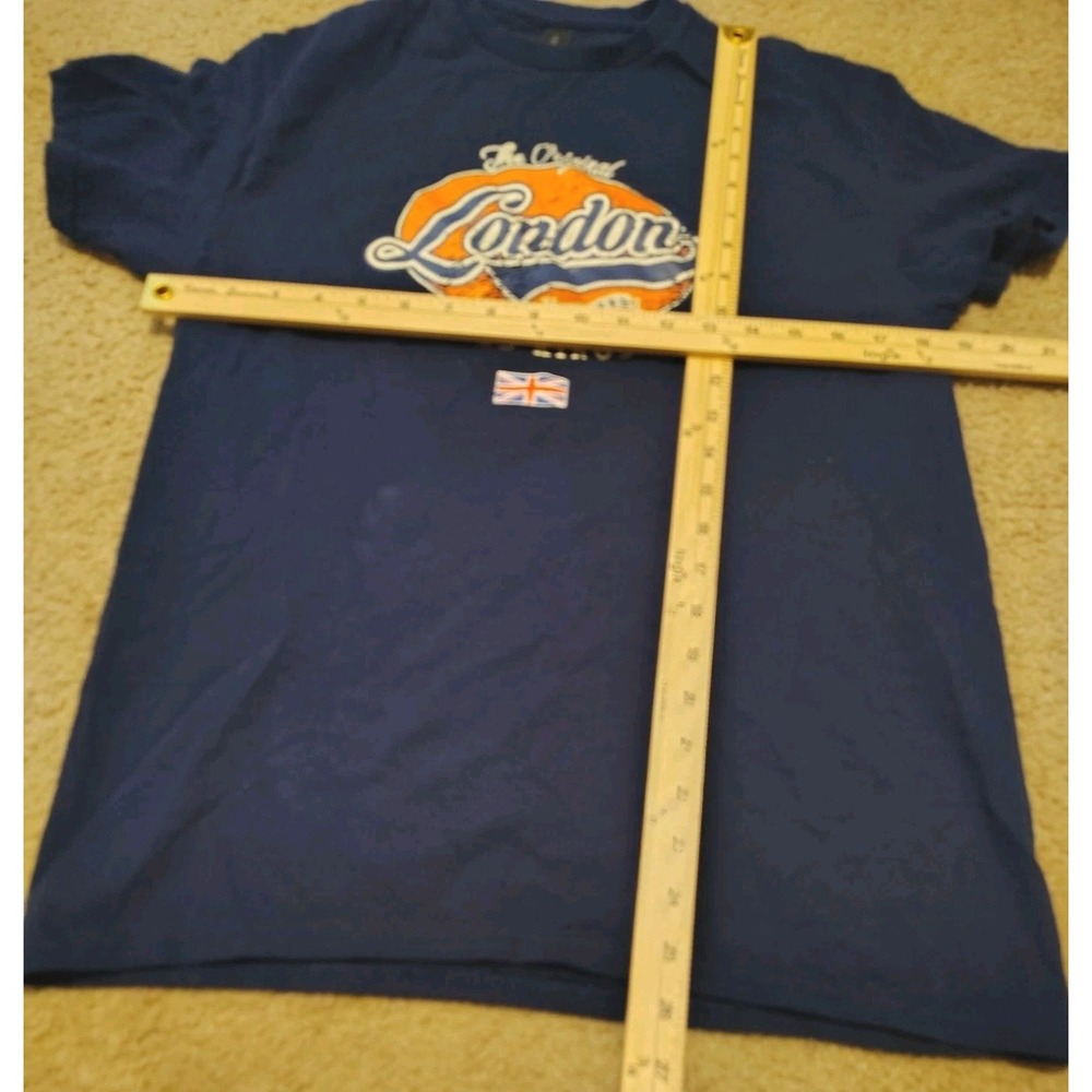 Original London United Kingdom Souvenir Navy Cotton T-shirt Size Medium
